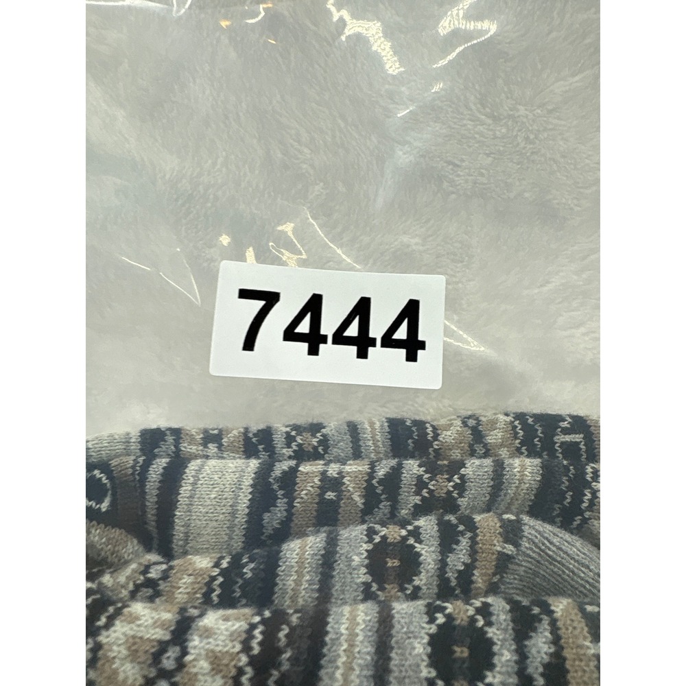 Haggar Sweater Vest XXL Gray Fair Isle Pattern V-Neck Cotton Blend 7444 - Picture 7 of 7